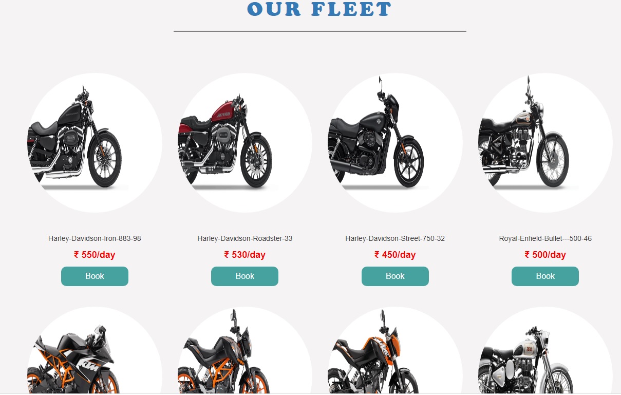 Php website project on Bike booking